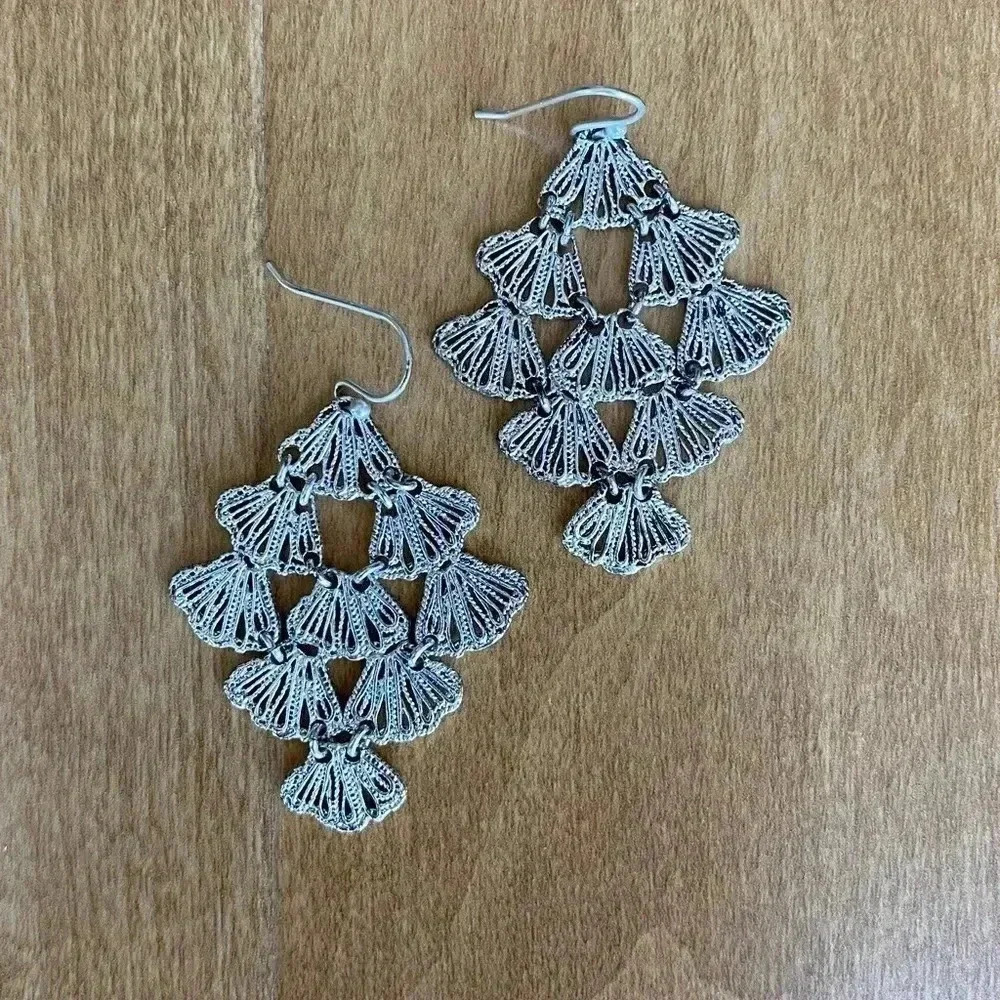 Sterling Silver Seashell Earrings
